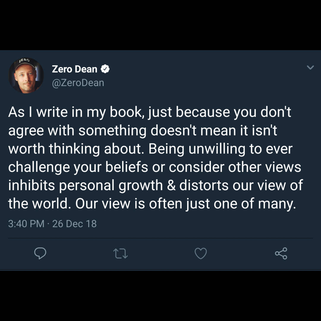 Lessons Learned from The Path Less Traveled by Zero Dean