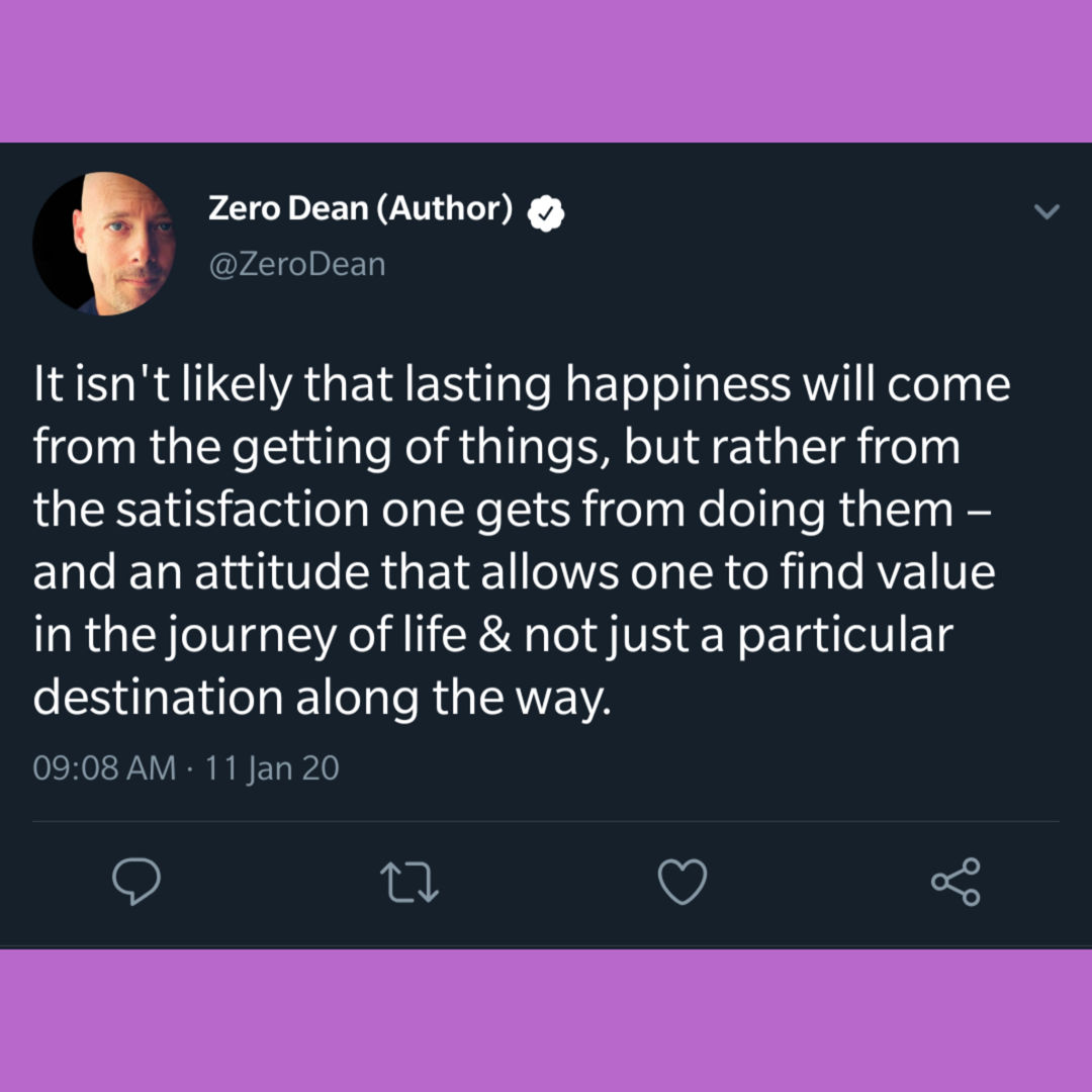 Pretending to be happy isn't happiness - Zero Dean