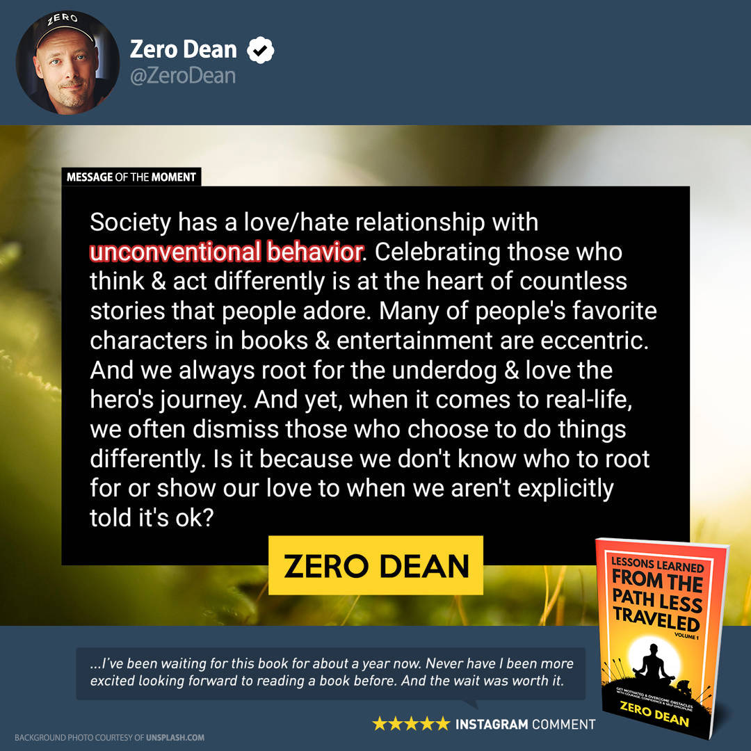 Lessons Learned from The Path Less Traveled by Zero Dean